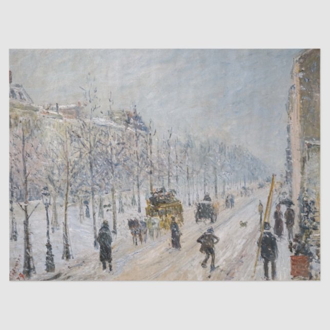 Papier Mousseline Camille Pissarro - Boulevards extérieurs, Effet Ne (Recto)