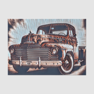 Papier Mousseline Camion Antique - Un classique intemporel