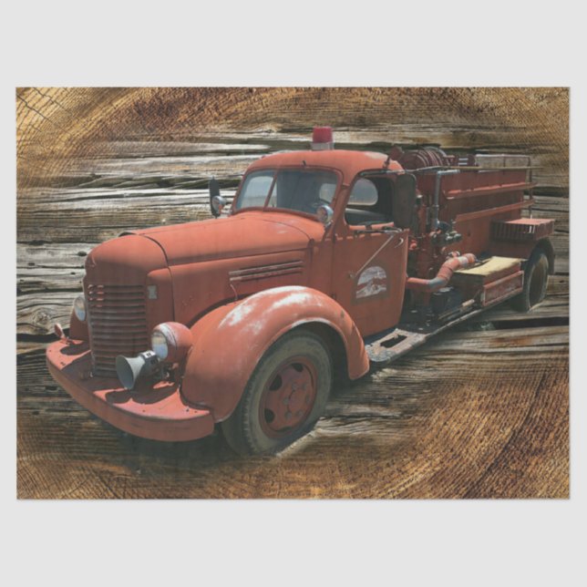 Papier Mousseline Camion-feu Vintage (Recto)