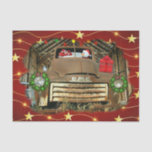 Papier Mousseline Camion vintage GMC Frosty Snowman Christmas Run<br><div class="desc">Vintage</div>