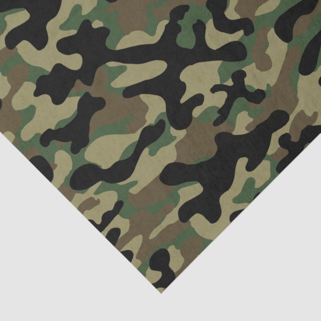 Papier Mousseline Camo forestier  (Détail)