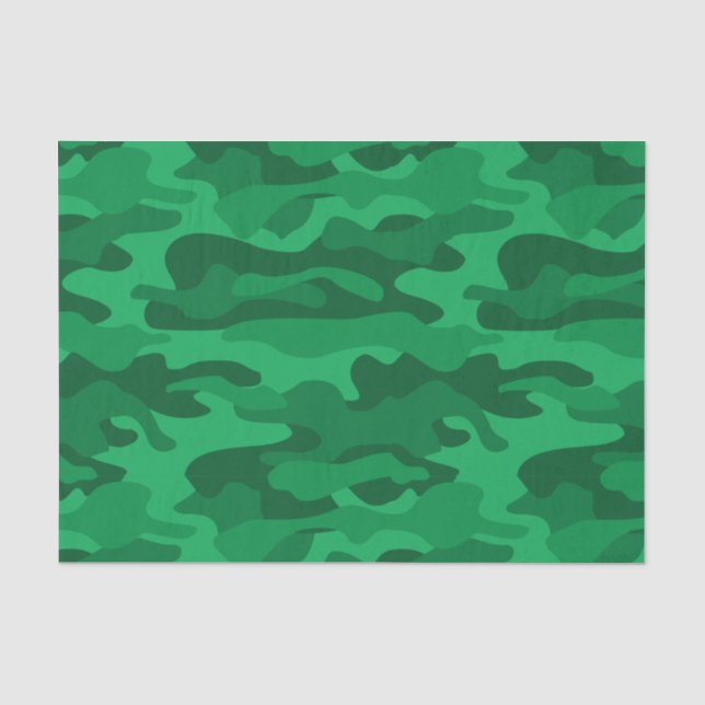 Papier Mousseline Camo Monocolor Vert Espagnol (Recto)