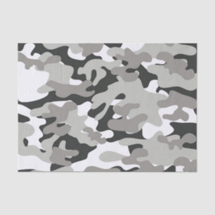 Papier Mousseline Camo noir et gris