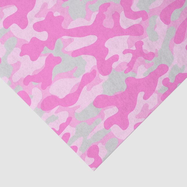 Papier Mousseline Camo Rose  (Détail)