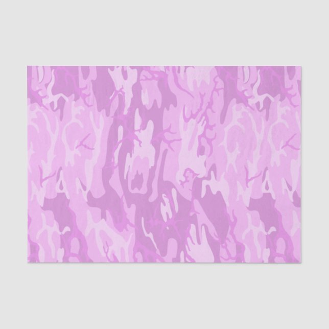 Papier Mousseline Camo rose (Recto)