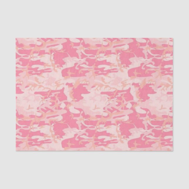 Papier Mousseline Camo rose (Recto)