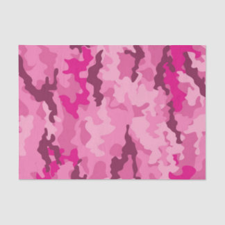Papier Mousseline Camo rose Camouflage Girly Feminine tendance