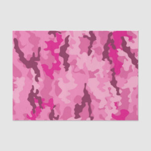 Papier Mousseline Camo rose Camouflage Girly Feminine tendance