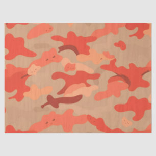 Papier Mousseline Camo rouge