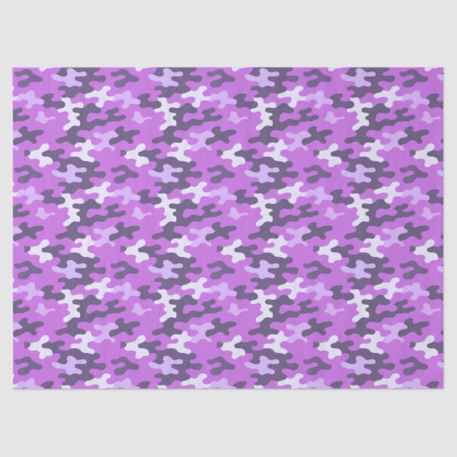 Papier Mousseline Camo violet (Recto)