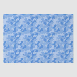 Papier Mousseline Camouflage bleu
