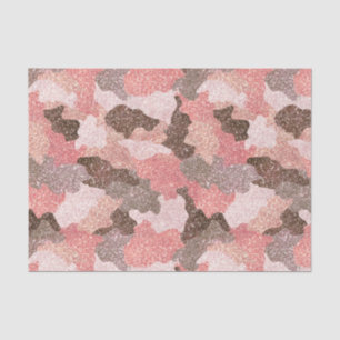 Papier Mousseline Camouflage de la Parties scintillant Rose Gold Cam