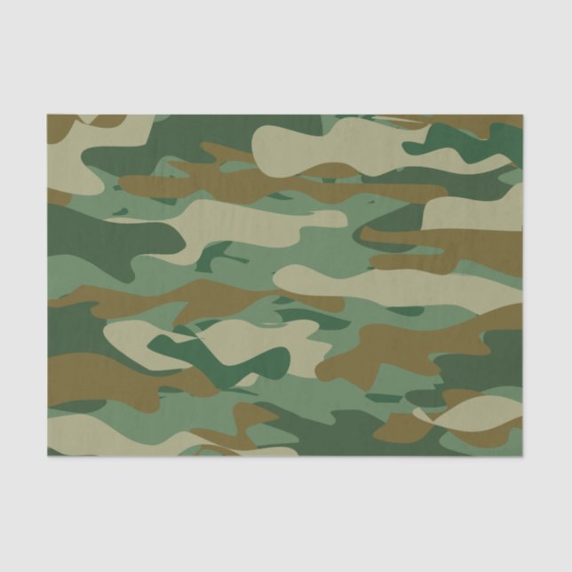 Papier Mousseline Camouflage de l'armée verte (Recto)