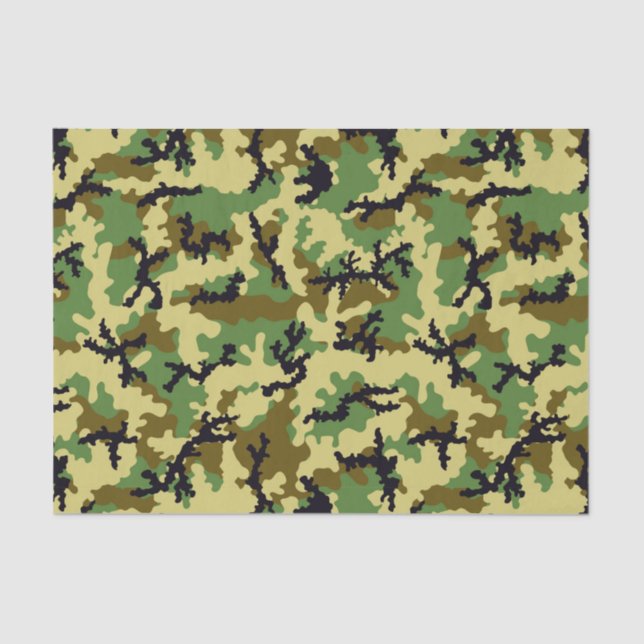Papier Mousseline Camouflage des bois (Recto)