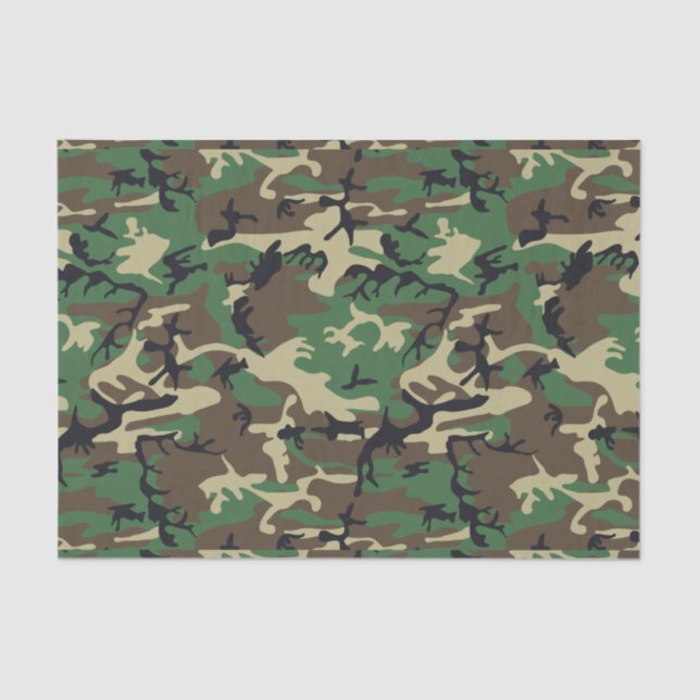 Papier Mousseline Camouflage militaire (Recto)