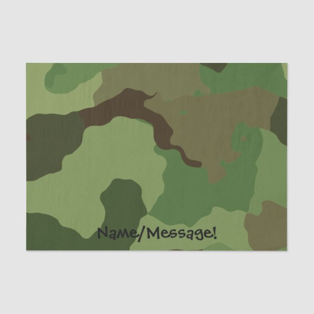 Papier Mousseline Camouflage militaire traditionnel (Recto)