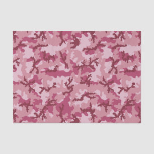 Papier Mousseline Camouflage rose