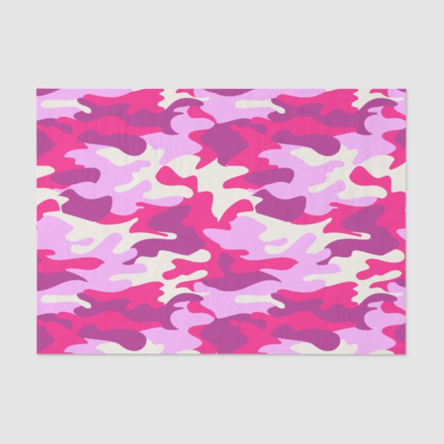 Papier Mousseline Camouflage tendance Camouflage rose mignon Motif (Recto)