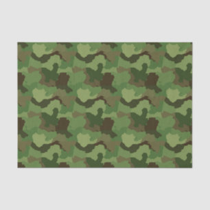 Papier Mousseline Camouflage vert/papier de soie de soie militaire