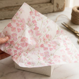 Papier Mousseline Campagnard Fleur Sauvage Botanique Floral