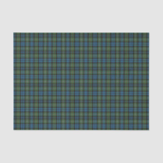 Papier Mousseline Campbell Argyll Tartan écossais antique (Recto)