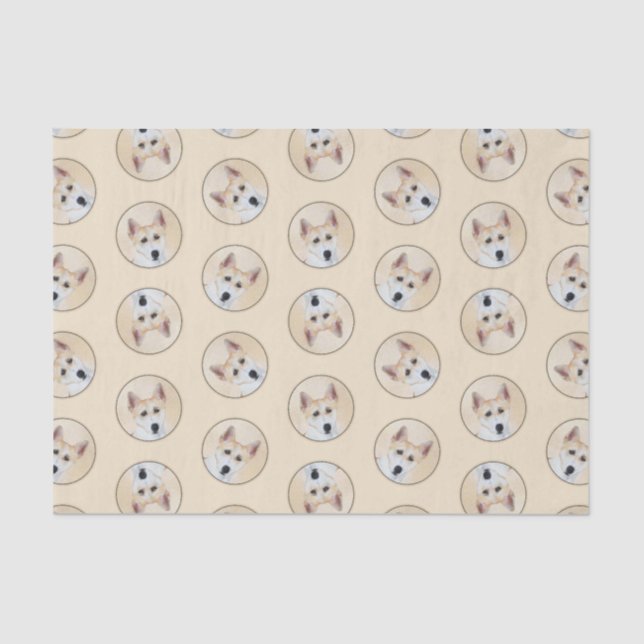 Papier Mousseline Canaan Dog Peinture mignonne Original Animal Chien (Recto)