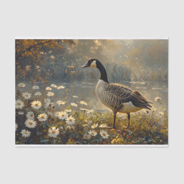 Papier Mousseline Canada Goose Golden Hour Fleurs sauvages Découpage (Recto)
