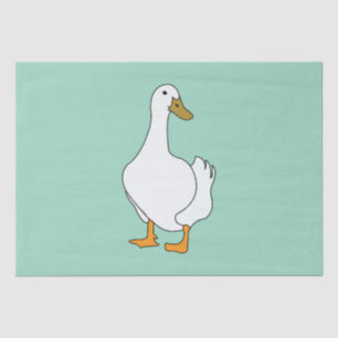 Papier Mousseline Canard à canard blanc