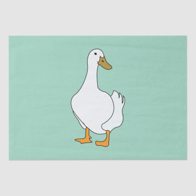 Papier Mousseline Canard à canard blanc (Recto)