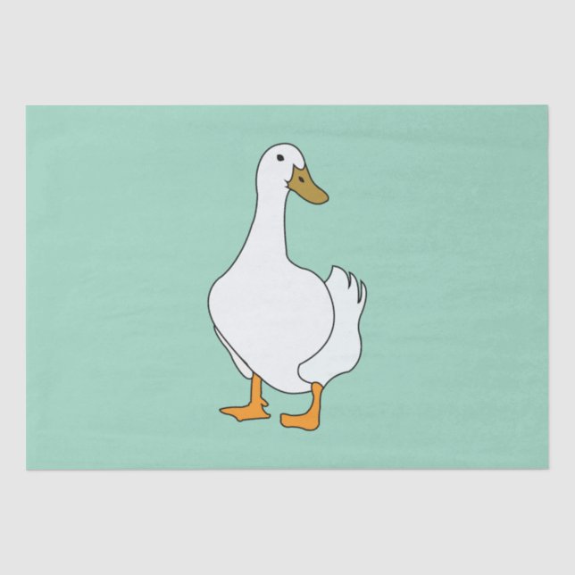 Papier Mousseline Canard Oiseau Canard Blanc  (Recto)