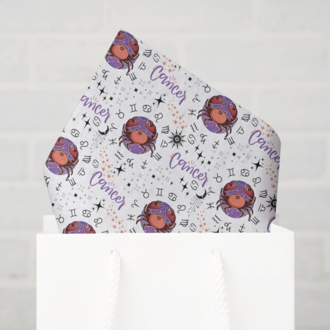 Papier Mousseline Cancer Zodiac Tissue Paper (Sac cadeau)