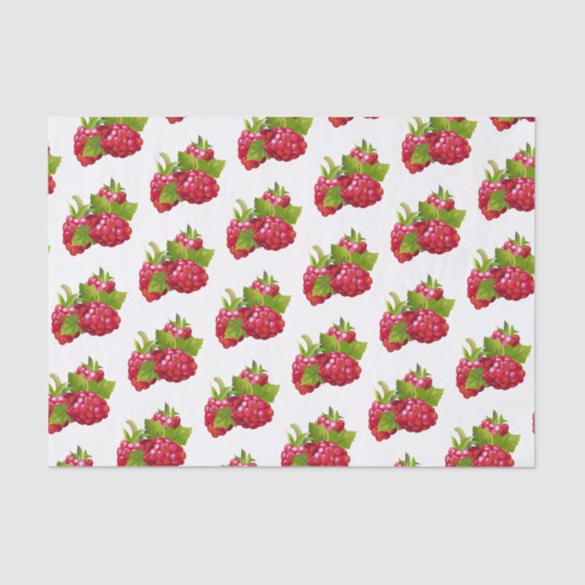 Papier Mousseline Canne aux fruits de framboise (Recto)