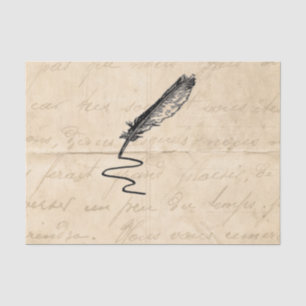 Papier Mousseline Cannette vintage de la plume de l'auteur