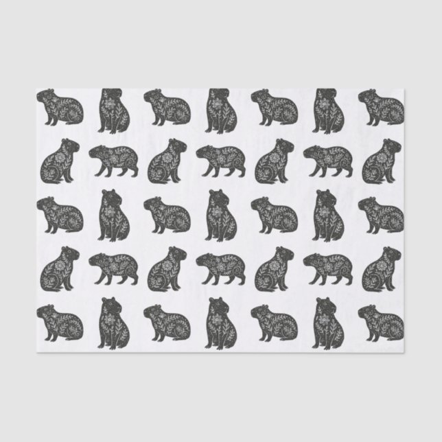 Papier Mousseline Capybaras (Recto)
