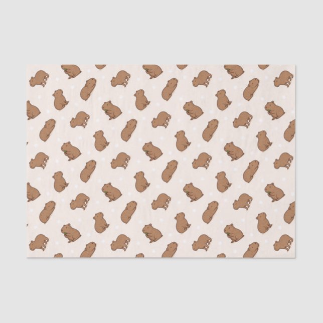 Papier Mousseline Capybaras (Recto)