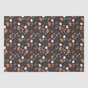 Papier Mousseline Caractère de Noël illustré mignon
