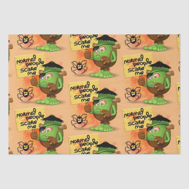 Papier Mousseline Caractère Frankenstein de 'Normal People Scare Me' (Recto)