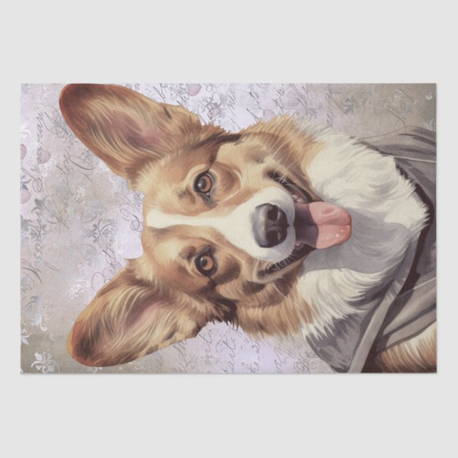 Papier Mousseline Cardigan Welsh Corgi Chien (Recto)