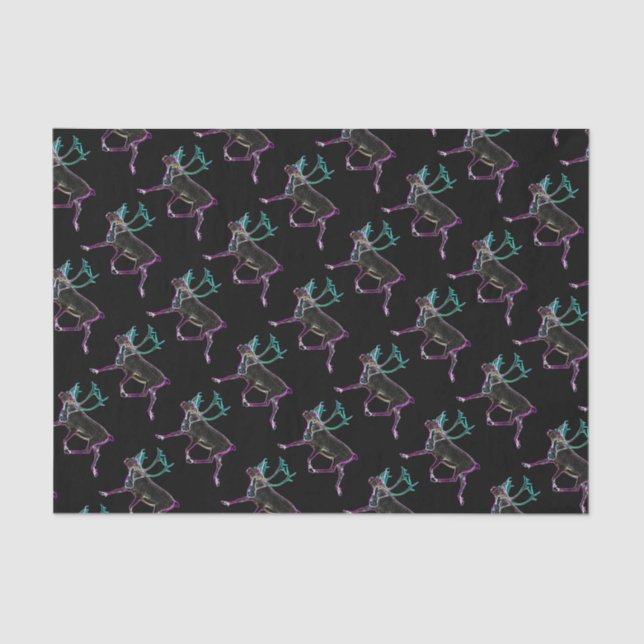 Papier Mousseline Caribou électrique (Recto)