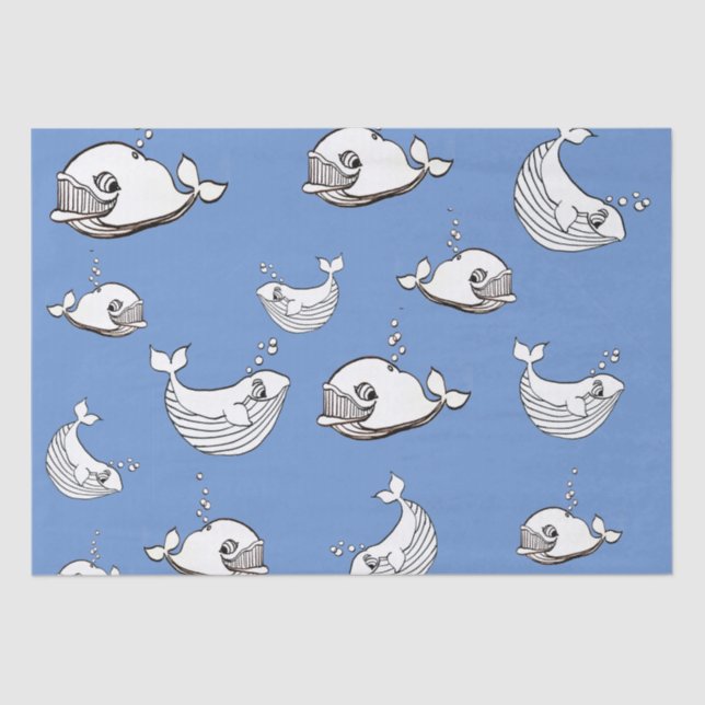 Papier Mousseline Caricature baleine (Recto)