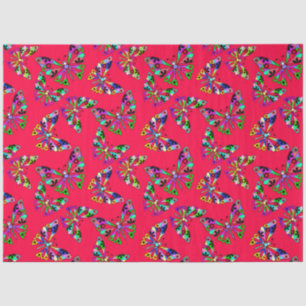Papier Mousseline Caricature sans couture enfants abstrait papillon