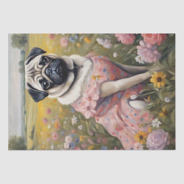 Papier Mousseline Carlin en fleur : un Imaginaire floral découpage (Recto)