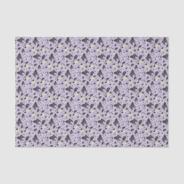 Papier Mousseline Carlins en pourpre (Recto)