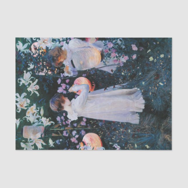 Papier Mousseline Carnation, Lily, Lily, Rose de John Singer Sargent (Recto)