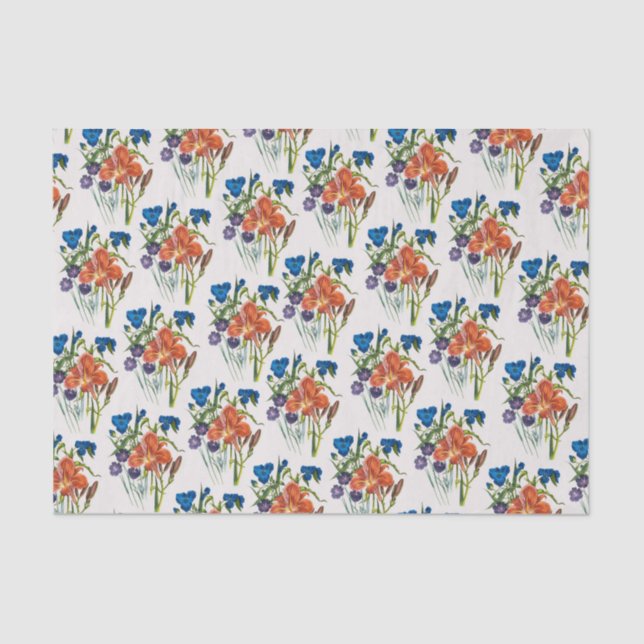 Papier Mousseline Carnaval des fleurs (Recto)