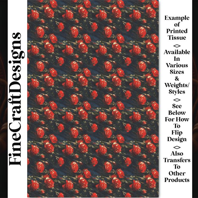 Papier Mousseline Carnaval Noir Roses victoriens Tissu BJ6 Découpage (Créateur téléchargé)