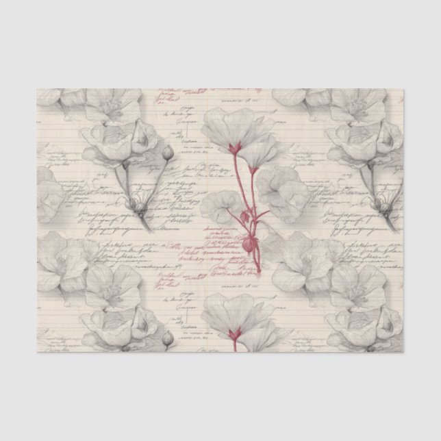 Papier Mousseline Carnet de terrain botanique (Recto)