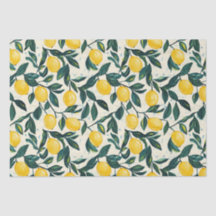 Carnet spiral à motifs de citron jaune vif