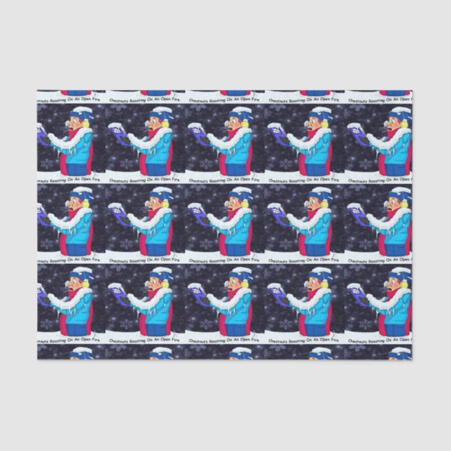 Papier Mousseline Caroleur de Noël froid 10lb papier de tissus (Recto)