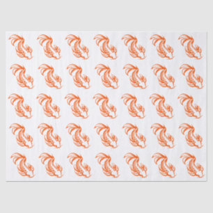 Papier Mousseline Carpe Koi Karp #2 Couleurs DIY Orange